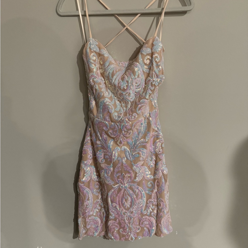 NWT Windsor Iridescent Sequin Embellished Dress